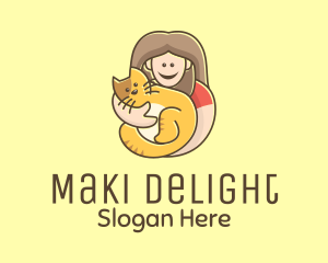 Pet Cat Person logo design