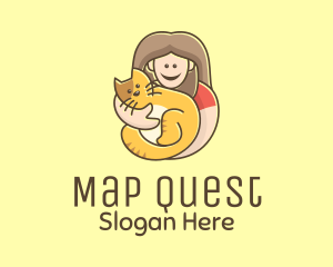 Pet Cat Person logo design