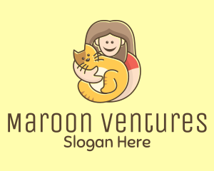 Pet Cat Person logo design