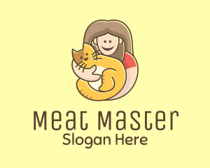 Pet Cat Person logo design