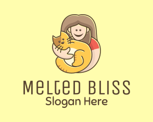 Pet Cat Person logo design