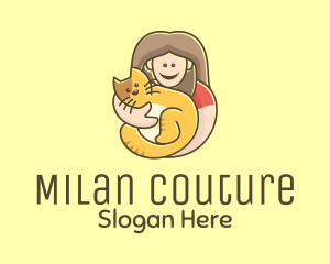 Pet Cat Person logo design