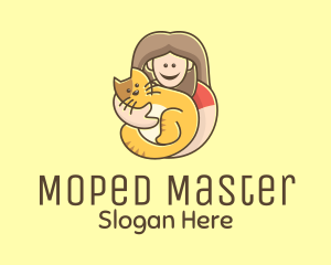 Pet Cat Person logo design