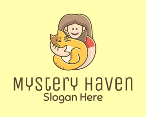 Pet Cat Person logo design