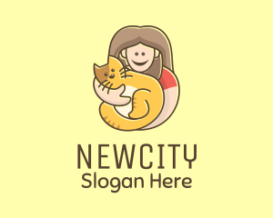 Pet Cat Person logo design