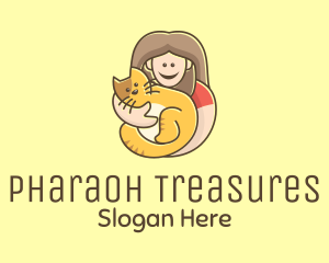 Pet Cat Person logo design