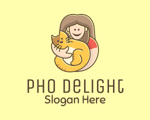 Pet Cat Person logo design