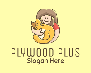 Pet Cat Person logo design