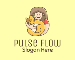 Pet Cat Person logo design