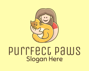 Kitty - Pet Cat Person logo design