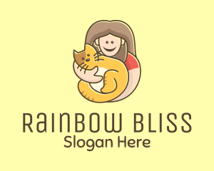 Pet Cat Person logo design