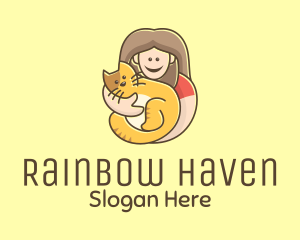 Pet Cat Person logo design