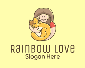 Pet Cat Person logo design