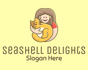 Pet Cat Person logo design