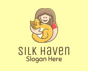 Pet Cat Person logo design