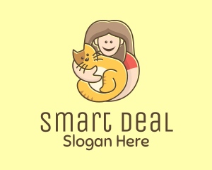 Pet Cat Person logo design