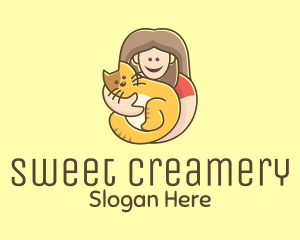 Pet Cat Person logo design