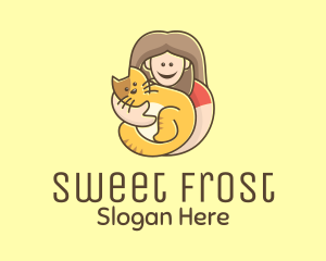 Pet Cat Person logo design