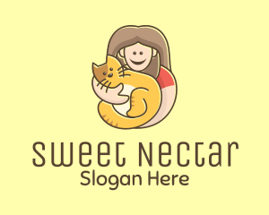 Pet Cat Person logo design