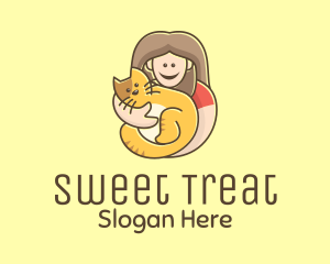 Pet Cat Person logo design