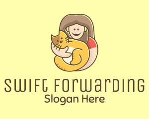 Pet Cat Person logo design