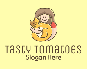 Pet Cat Person logo design