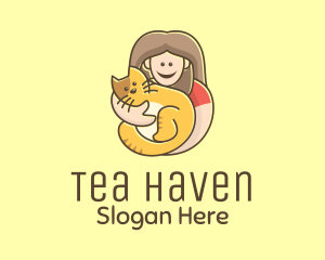 Pet Cat Person logo design