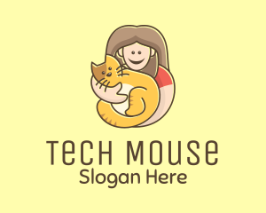 Pet Cat Person logo design