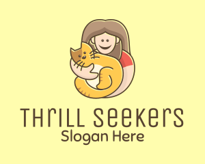 Pet Cat Person logo design