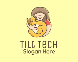 Pet Cat Person logo design