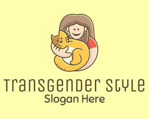 Pet Cat Person logo design