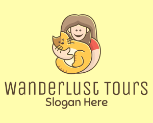 Pet Cat Person logo design