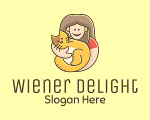 Pet Cat Person logo design