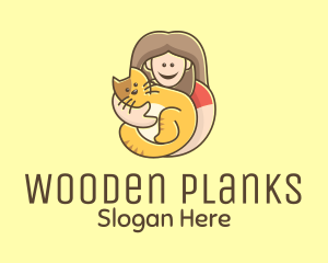 Pet Cat Person logo design