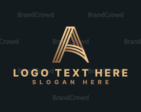 Creative Premium Stripes Letter A Logo