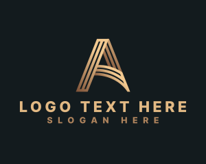 Multimedia - Creative Premium Stripes Letter A logo design