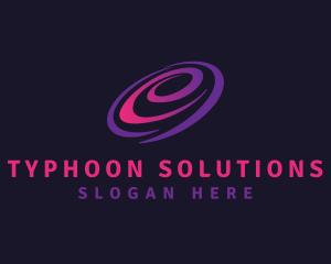 Typhoon - Spiral Whirlpool Letter E logo design