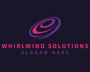 Whirlwind - Spiral Whirlpool Letter E logo design