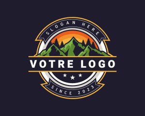 Mountaineer - Mountain Hiking Peak logo design