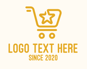 Superstar - Yellow Star Shopping Cart logo design