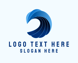 Travel - Blue Surfing Wave logo design