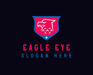 Eagle Head Shield logo design