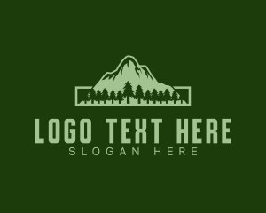 Wood - Green Pine Mountain logo design