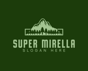 Natural - Green Pine Mountain logo design
