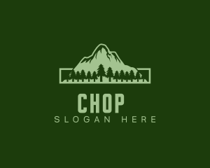 Mountain - Green Pine Mountain logo design