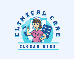 Nurse Hospital Healthcare logo design