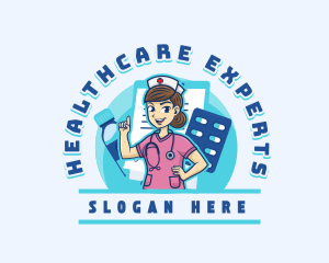 Nurse Hospital Healthcare logo design