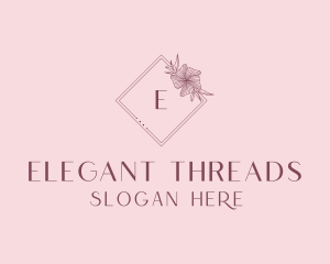 Elegant Floral Boutique logo design