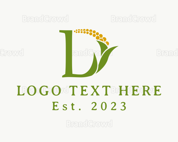 Elegant Simple Corn Plant Logo