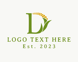 Letter Ld - Elegant Simple Corn Plant logo design